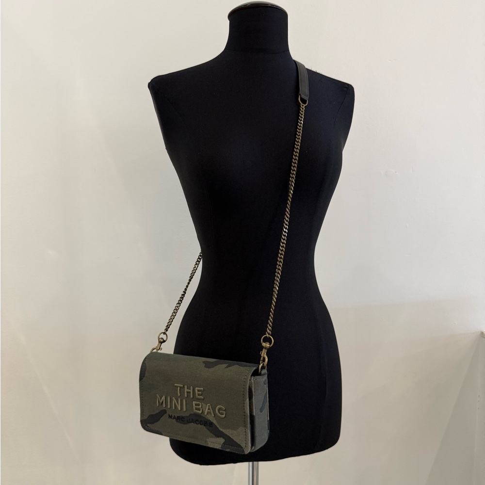 NWT Marc Jacobs The Mini Bag camo chain